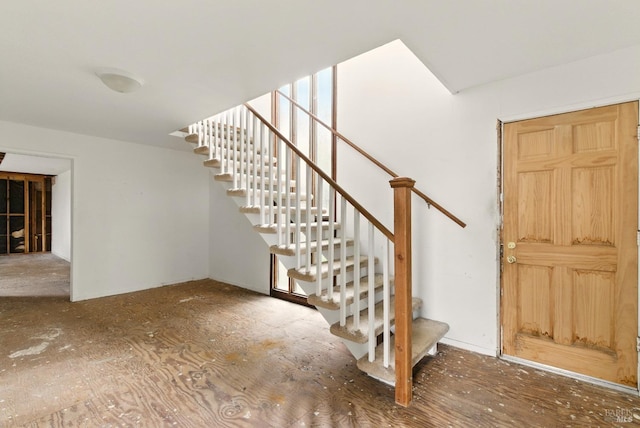 view of stairway
