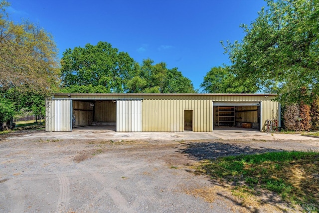 garage with a detached garage