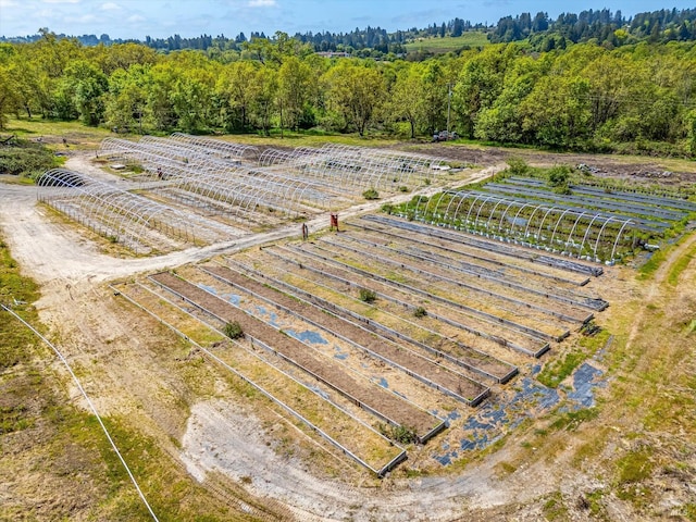 aerial view featuring a rural view