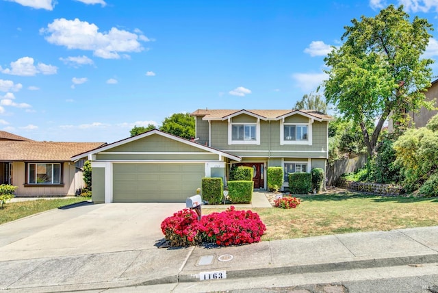 1163 Granada St, Vallejo, CA 94591 - view of front of property featuring an attached garage, driveway, and a front lawn