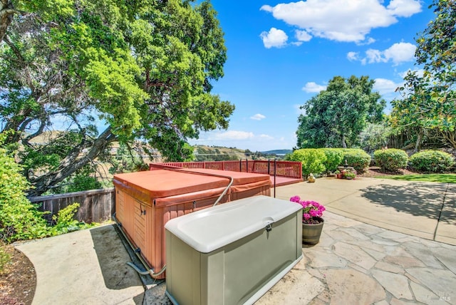1163 Granada St, Vallejo, CA 94591 - fenced backyard with a hot tub and a patio area