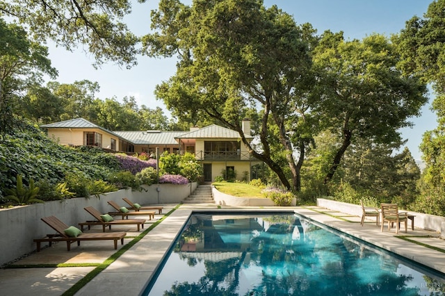 2480 Spring Mountain Rd, Saint Helena, CA 94574 - swimming pool featuring a patio and stairs