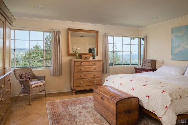 2480 Spring Mountain Rd, Saint Helena, CA 94574 - bedroom featuring crown molding and baseboards