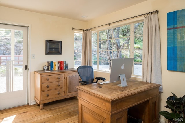 2480 Spring Mountain Rd, Saint Helena, CA 94574 - office area with light wood-style flooring and plenty of natural light