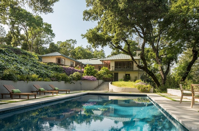 2480 Spring Mountain Rd, Saint Helena, CA 94574 - swimming pool with stairway and a patio area