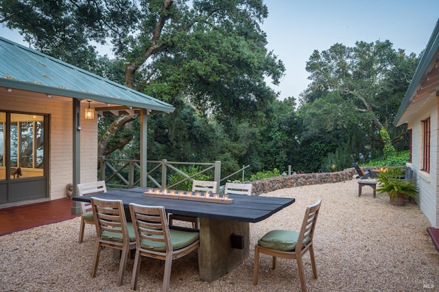 2480 Spring Mountain Rd, Saint Helena, CA 94574 - view of patio featuring an outdoor fire pit and outdoor dining space