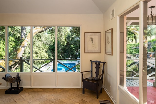2480 Spring Mountain Rd, Saint Helena, CA 94574 - unfurnished sunroom with lofted ceiling