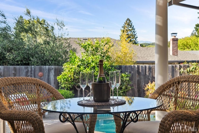 balcony featuring a patio