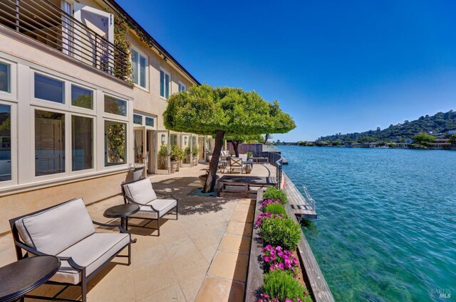 72 Lagoon Rd, Belvedere, CA 94920 - view of patio with a water view