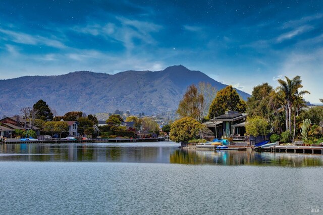 72 Lagoon Rd, Belvedere, CA 94920 - water view featuring a mountainous background