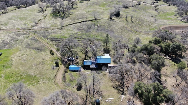 aerial view featuring a rural view