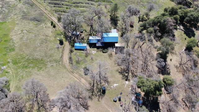 aerial view with a rural view