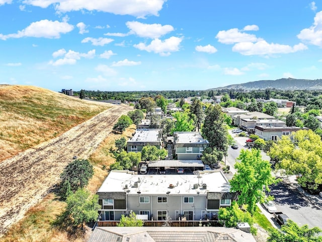 aerial view featuring a mountain view