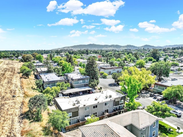 aerial view featuring a mountain view