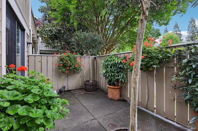 view of patio / terrace with a fenced backyard