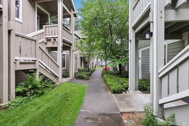 view of property's community with stairs