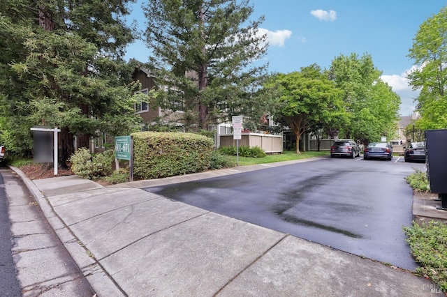view of road with curbs