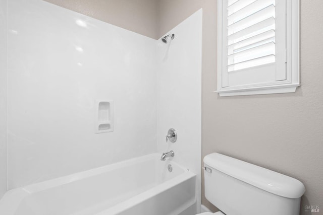 full bath with shower / bathing tub combination and toilet