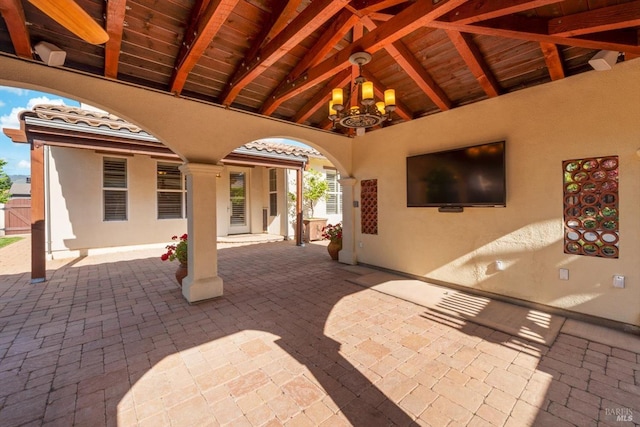 view of patio with fence