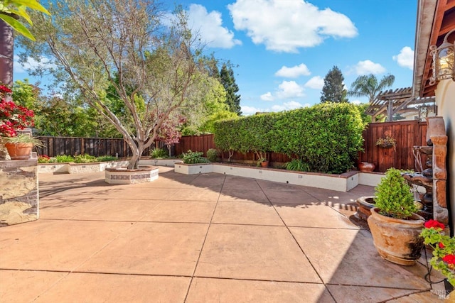 view of patio / terrace featuring a fenced backyard