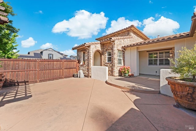 exterior space with fence