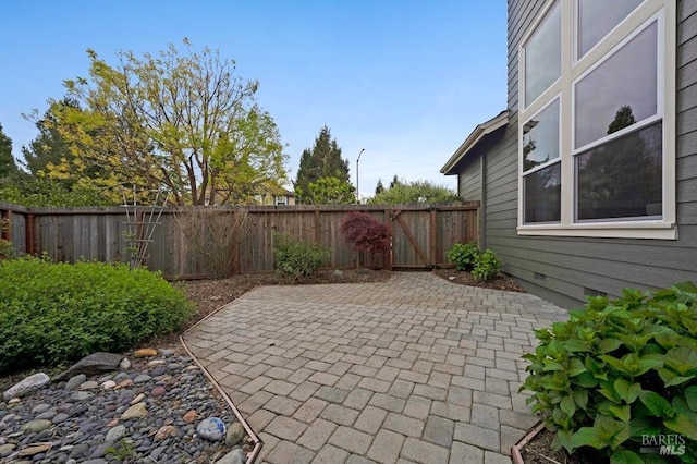 view of patio / terrace with fence