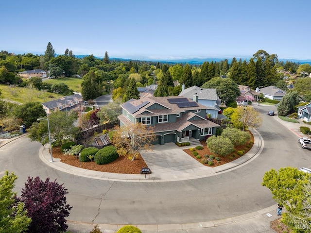 aerial view featuring a residential view