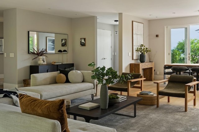 interior space featuring wood finished floors