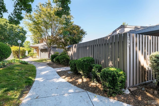 exterior space featuring fence