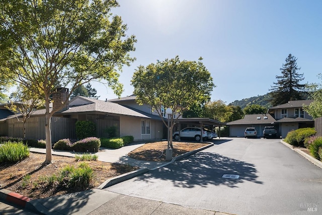 single story home with covered parking