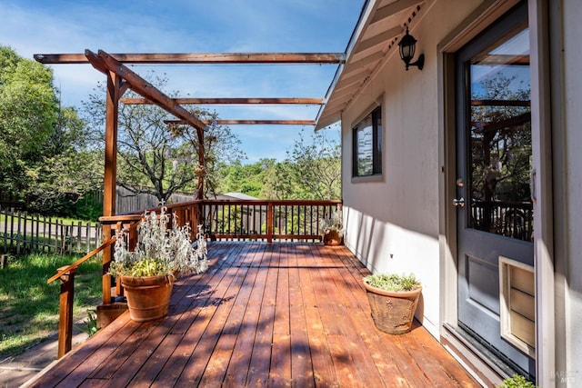 deck with fence
