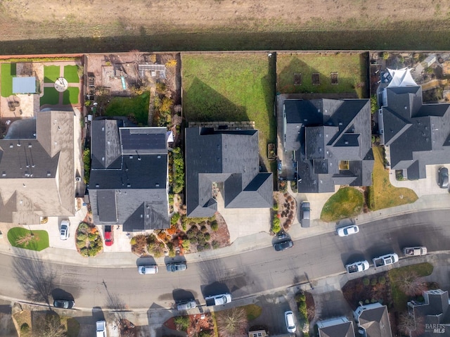 aerial view featuring a residential view