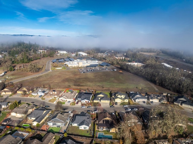 aerial view with a residential view