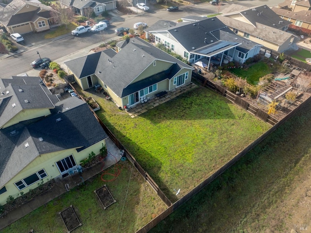 birds eye view of property featuring a residential view
