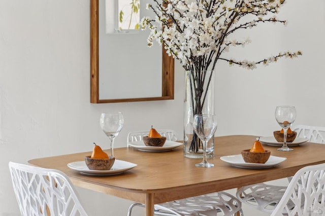 view of dining space