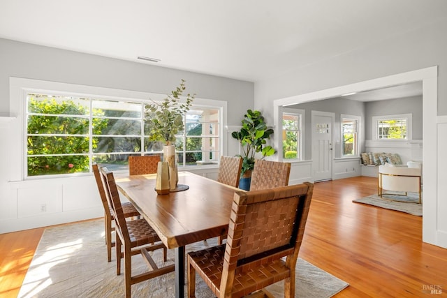2855 Old Gravenstein Hwy, Sebastopol, CA 95472 - dining space featuring light wood-style floors and a decorative wall