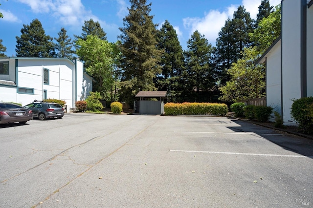 view of uncovered parking lot