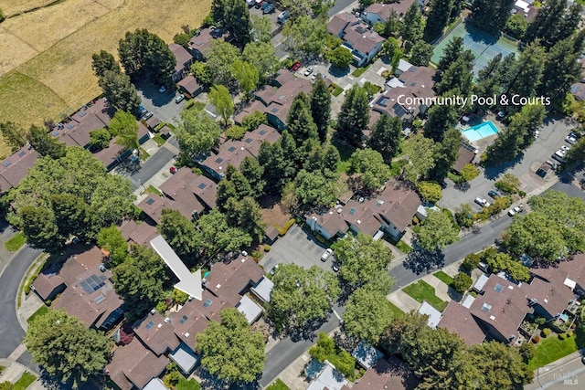birds eye view of property featuring a residential view