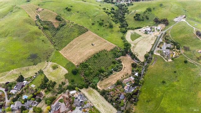 drone / aerial view featuring a rural view