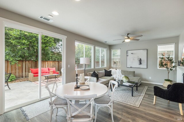 interior space with visible vents and a healthy amount of sunlight