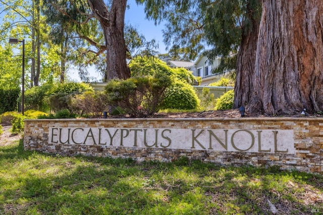 view of community sign