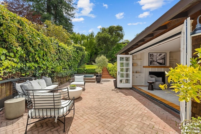 view of patio / terrace with an outdoor living space