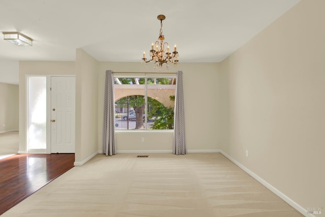 3432 Norwalk Pl, Fairfield, CA 94534 - carpeted empty room with a chandelier and baseboards