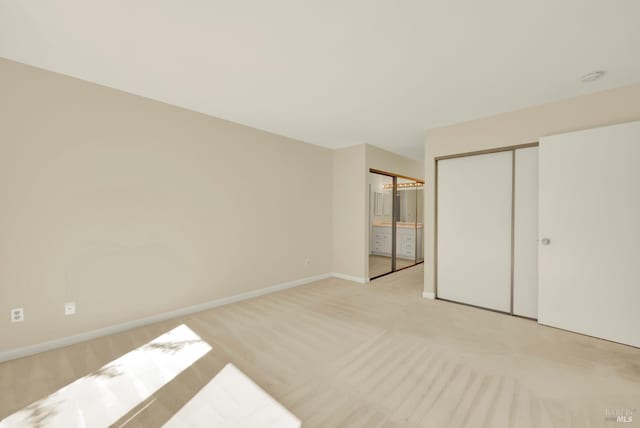 3432 Norwalk Pl, Fairfield, CA 94534 - unfurnished bedroom with light carpet, baseboards, ensuite bath, and a closet