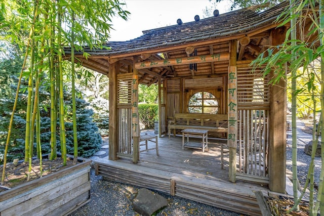 view of wooden terrace