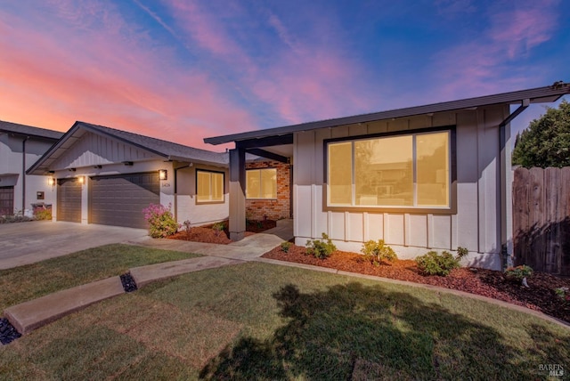1426 Shelby Dr, Fairfield, CA 94534 - view of front facade featuring board and batten siding, an attached garage, and driveway