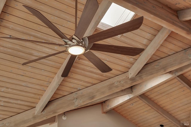 6200 Burnside Rd, Sebastopol, CA 95472 - detailed view of wooden ceiling, beam ceiling, and a ceiling fan