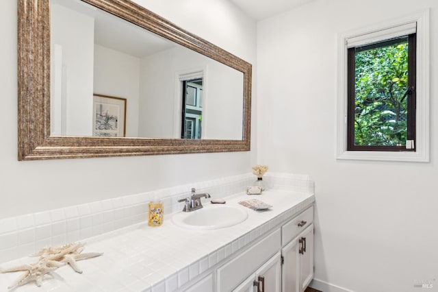 bathroom featuring vanity