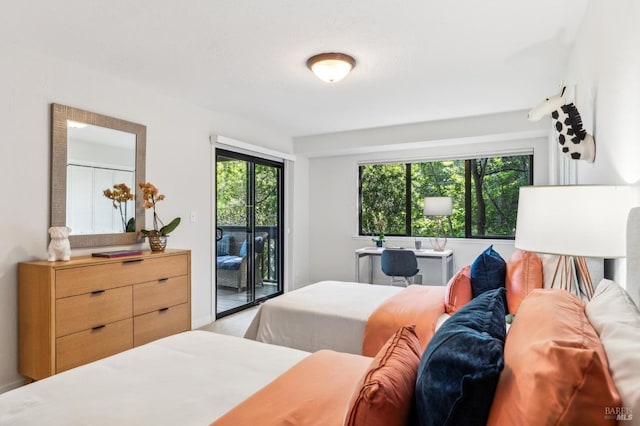 bedroom featuring access to exterior