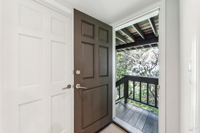 view of doorway to outside